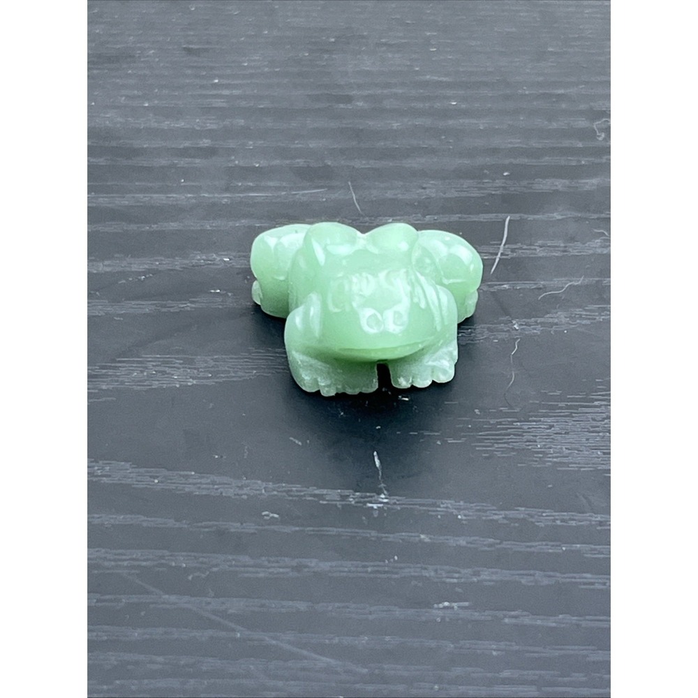 Green Aventurine Frog Carving Crystal Animal Figurine Stone Decor